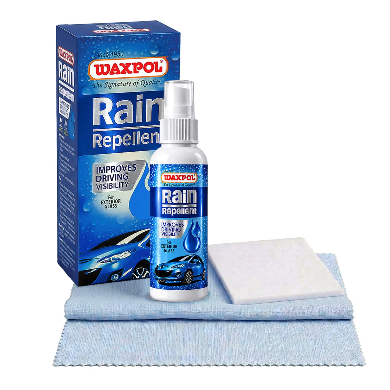Waxpol Rain Repellent (with Applicator & Microfiber)