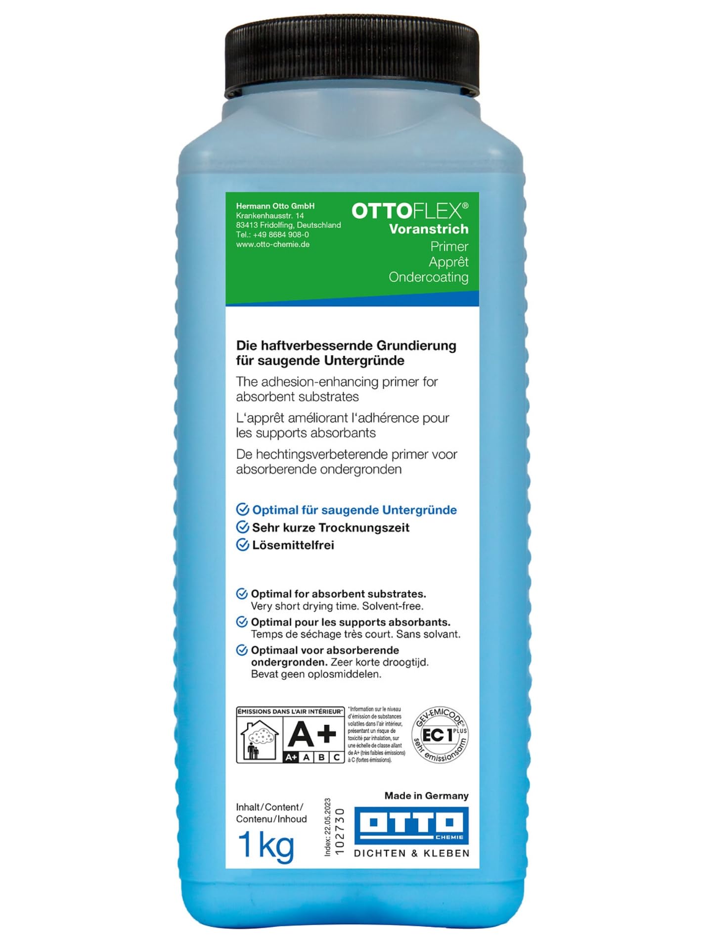 OTTOFLEX Komplett-Dichtset mit 12 kg Flüssigfolie und 1 Beutel Farbpaste (10g) 2 kg Voranstrich 2 Wanddichtmanschetten 15 x 15 cm 10 Meter OTTOFLEX Objektdichtband 2 Innenecken Abdichtung