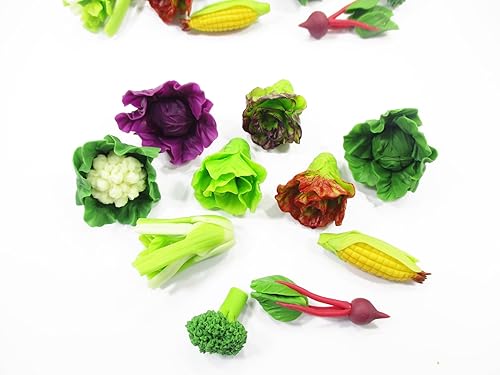 Miniatura 5 de Mezcla de 10 verduras sueltas de ensalada de maíz 1:6 Suministro de alimentos en miniatura para casa de muñecas 16650