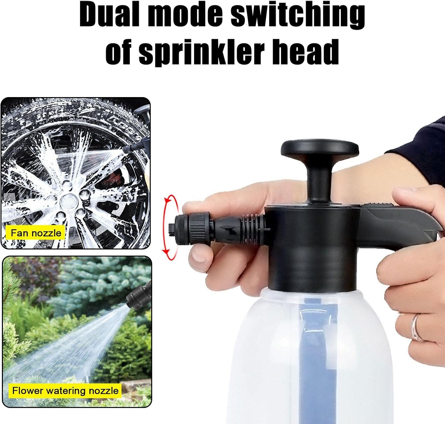 Amazon Co Jp 洗車フォームガン ハンドプレッシャーウォッシュスプレー 手動泡噴霧器 泡ポンプブラスター 洗車泡キャノン 手加圧石鹸噴霧器 Colmall Diy 工具 ガーデン