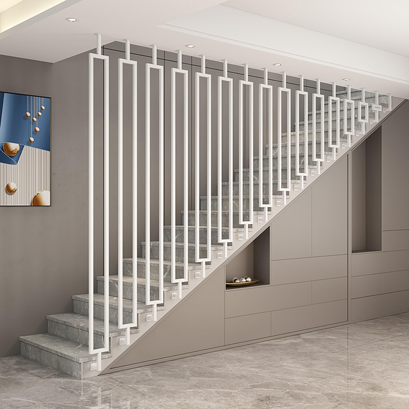 Poteau de balustrade blanc de 150 cm idéal pour sublimer une terrasse ou un jardin