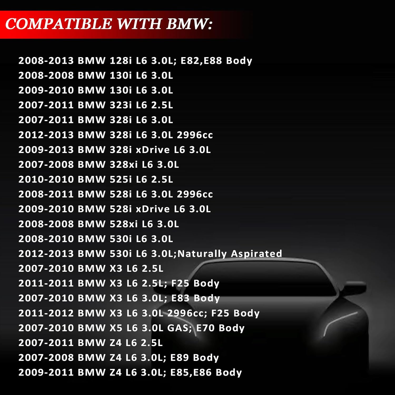 Upgrade Aluminum Engine Valve Cover for BMW N52 E70 E82 E83 E85 E86 E88 E89 F25 128i 130i 323i 328i 525i 528i 530i X3 X5 Z4 2007-2013, Replaces 11127552281 264-935 11128655331 11127560482