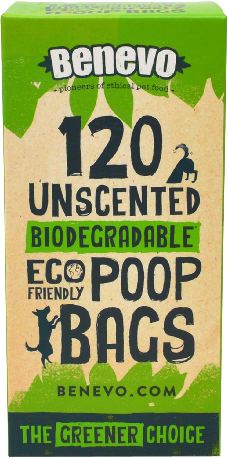 Benevo Bolsas de caca biodegradables 120 bolsas