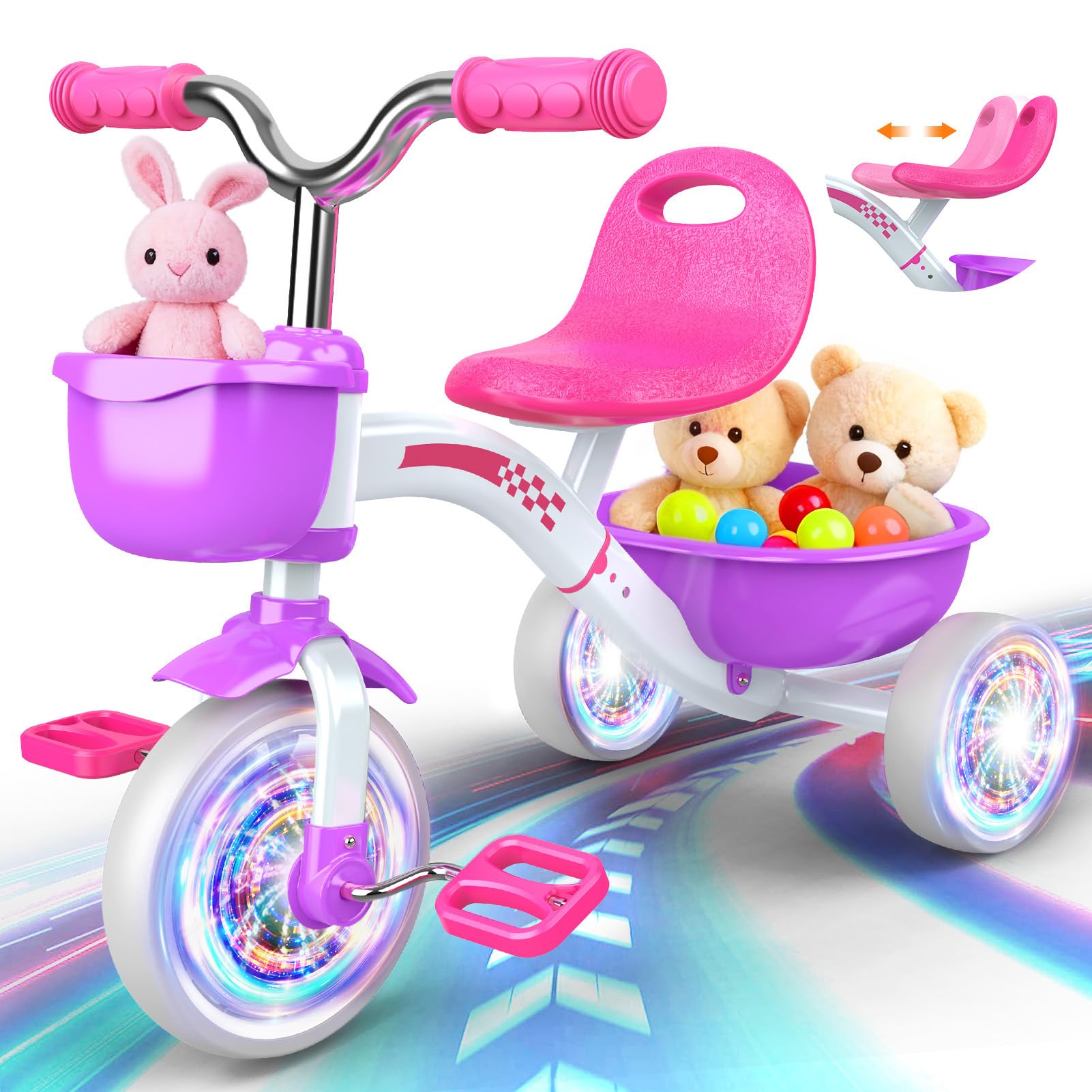 Amazon.com: Kkdi Toddler Tricycle for 1-3 3-5 Year Olds, 2 3 4 5