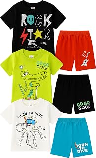 Kuchipoo Boys Regular Fit Cotton T-Shirts and Shorts Set Price In India