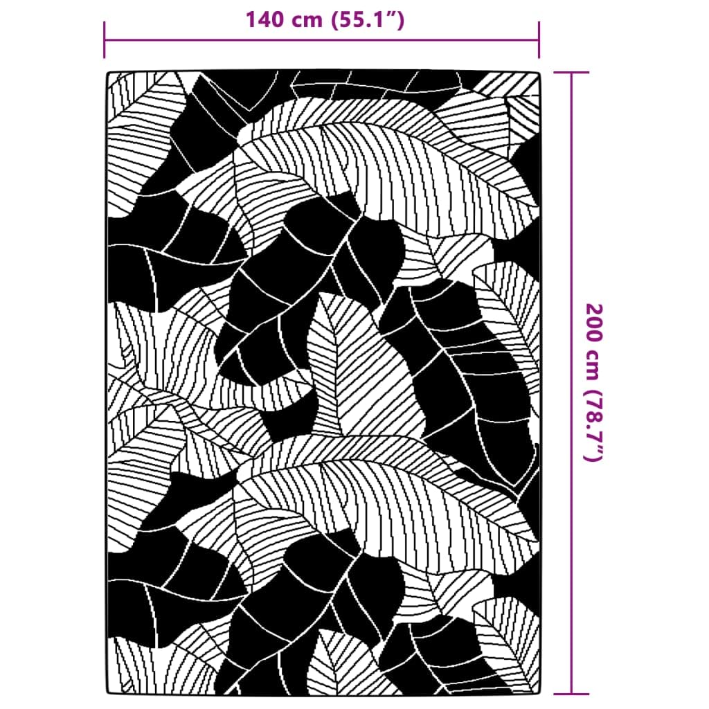 Tapis d'extérieur ARAKIL - 140 x 200 cm - Tapis de jardin des deux côtés pour balcon et terrasse - Tapis de sol en polypropylène résistant aux intempéries - Vert