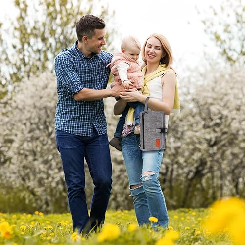Miniatura 7 de Cambiador de pañales portátil, cambiador de pañales para recién nacido, cambiador de bebé con bolsillo de toallitas inteligentes, kit de cambio de