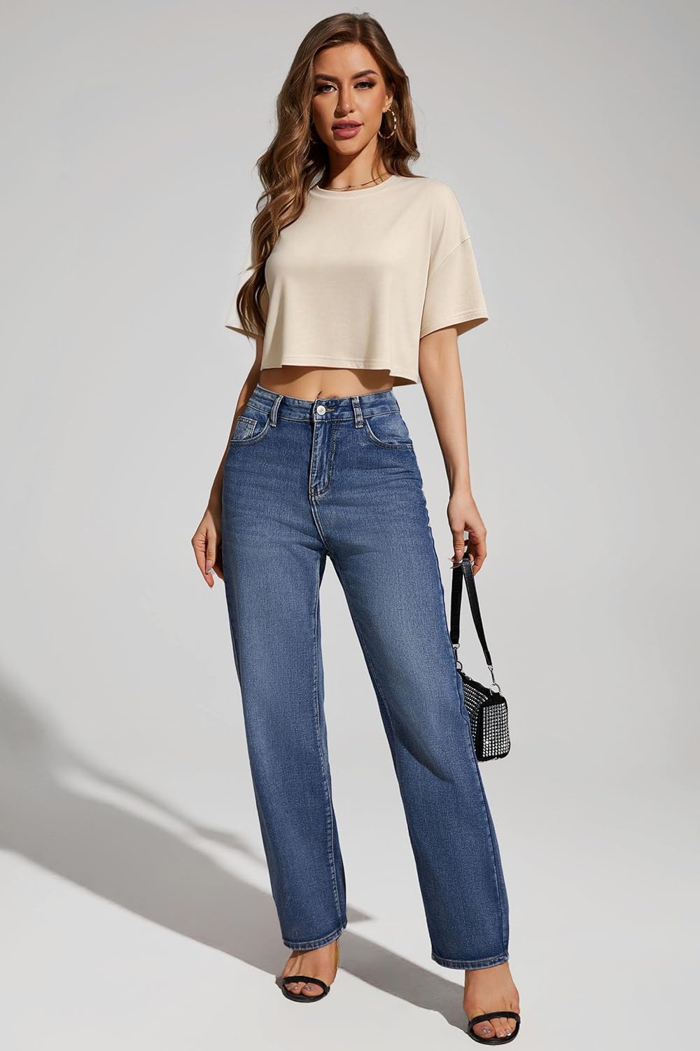 Women's Multi-Pack Short Sleeve Round Neck T-Shirt - Basic Slim Fit Knit Tops - Image 4