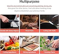 Vista 6 de Guantes CustomGrips resistentes al corte, protección de nivel 5, guantes de seguridad de grado alimenticio para abrir ostras y trabajo de cocina