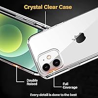 Vista 2 de Yaxa Basics Funda protectora a prueba de golpes para iPhone 12 mini, transparente