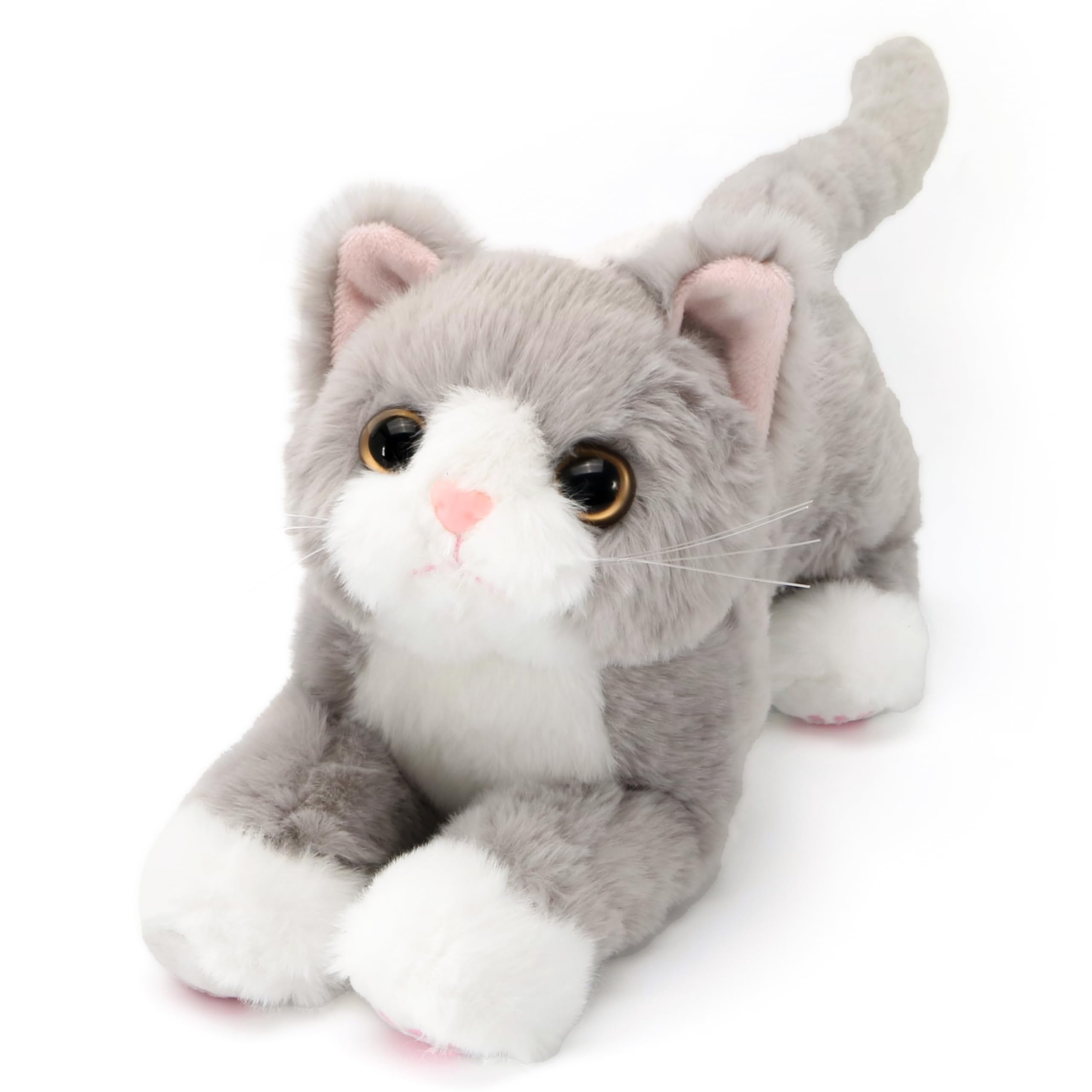 Amazon.co.jp: ねこ ぬいぐるみ リアル 灰白猫 抱き枕