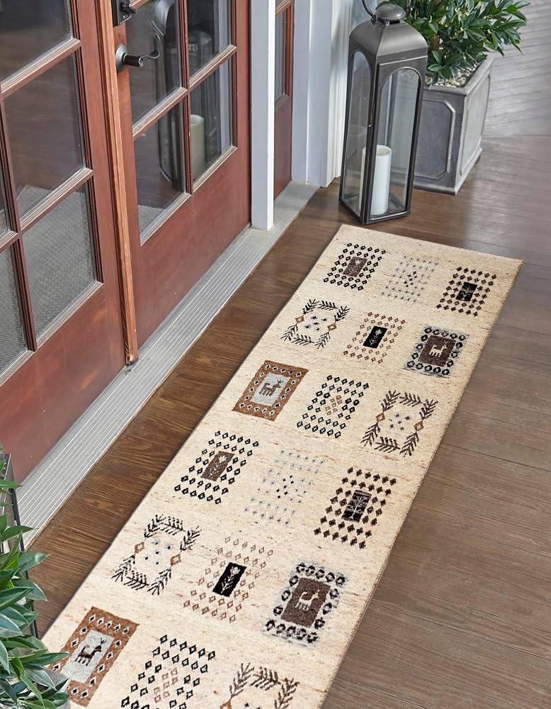 S-261.1 Hand Spun Wool Gabbeh rugs and Carpets.