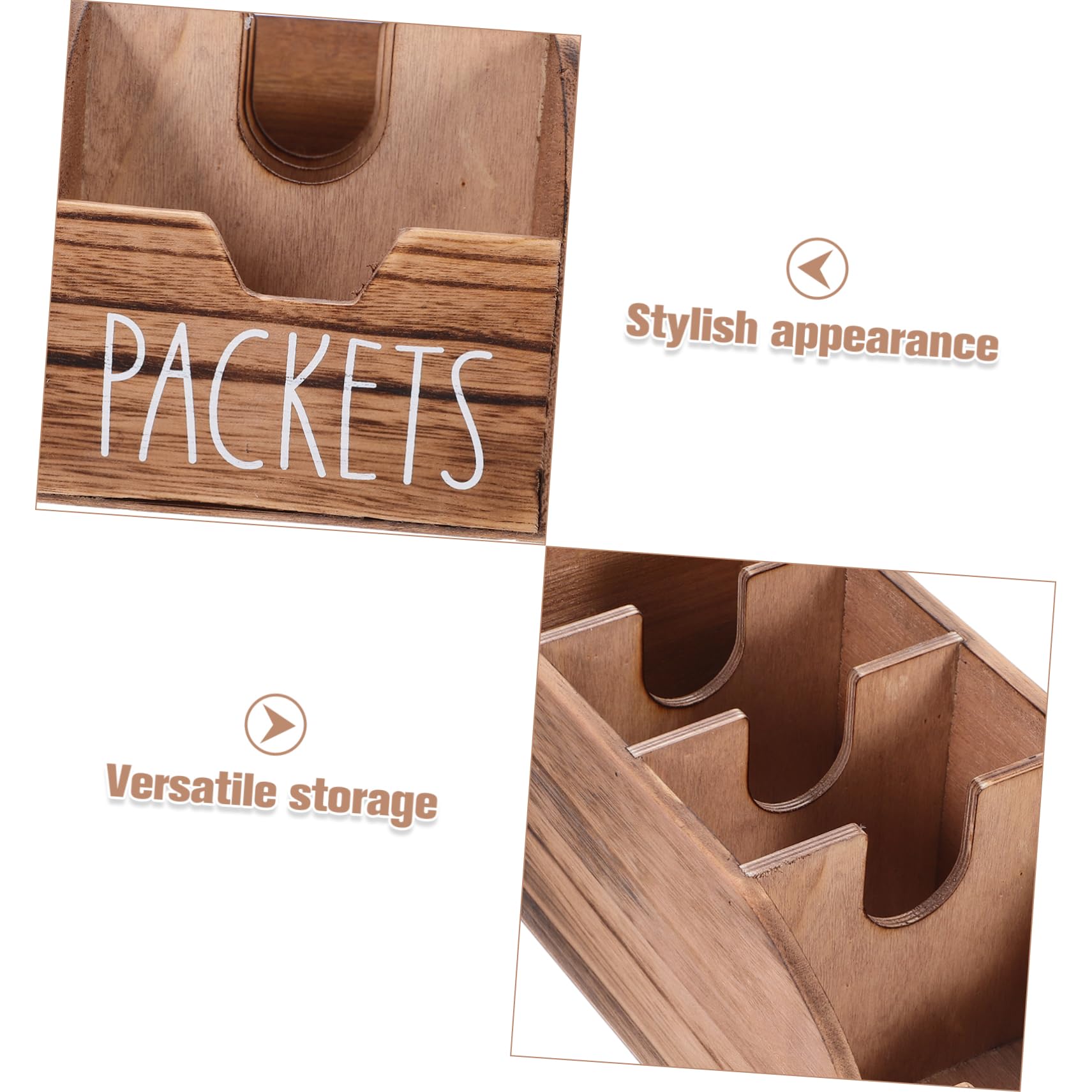 Scatola Porta Bustine di Tè in Legno Marrone per Cucina