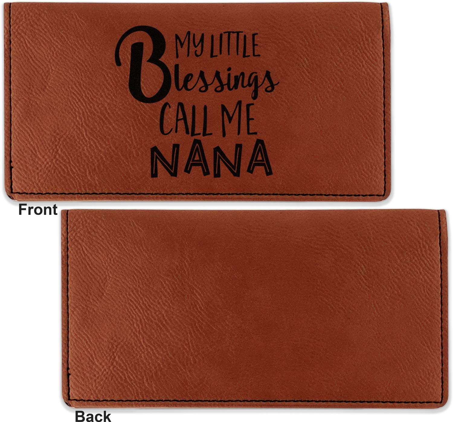 RNK Shops Grandparent Quotes and Sayings Leatherette Checkbook Holder - Single Sided