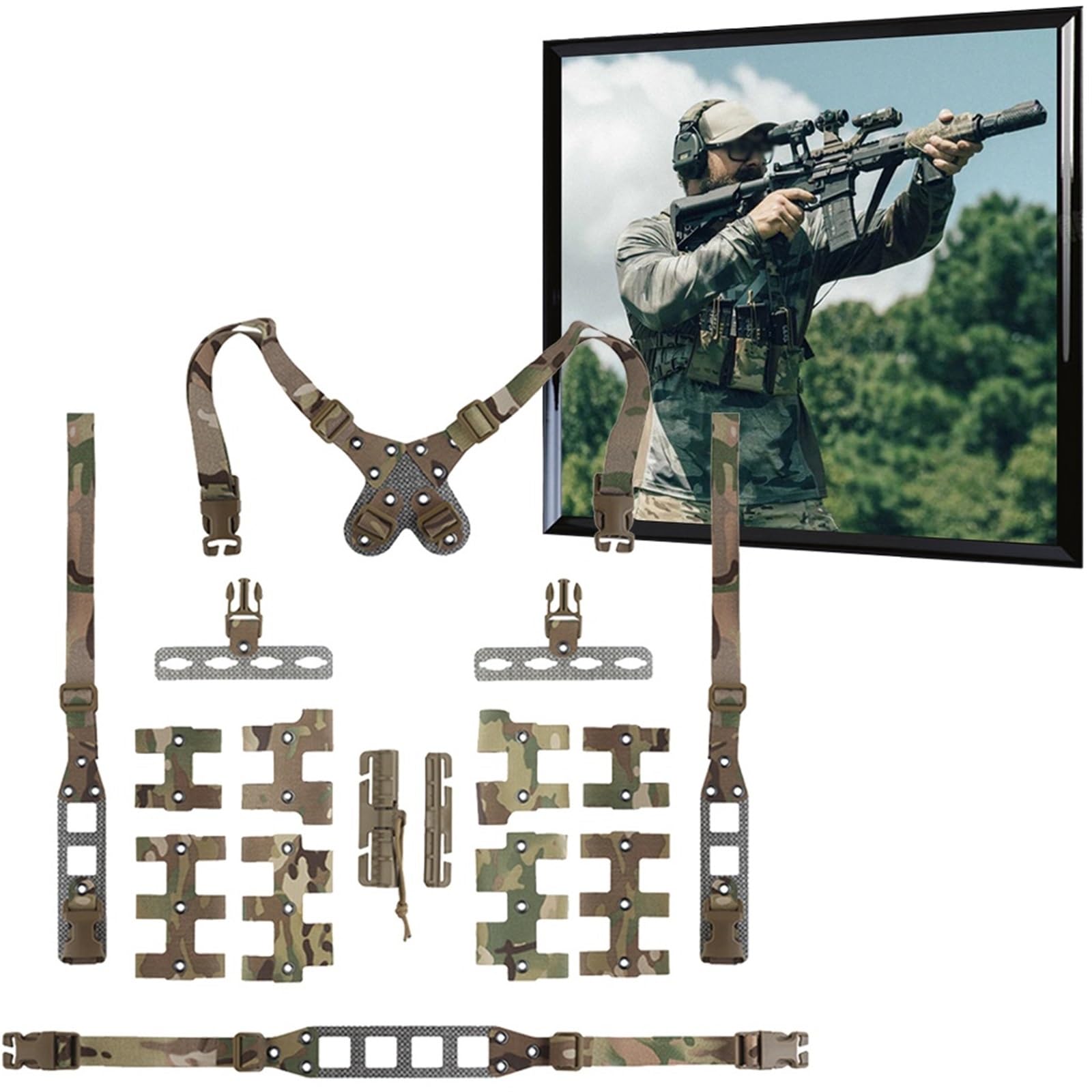 Gilet tactique chasse ajustable pour éliminer le poids lourd du matériel outdoor