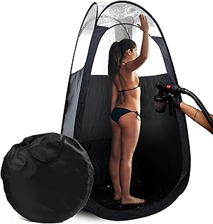 Large Spray Tan Tent – Deluxe Pop Up Tent Portable Tanning Booth with Carry Case – Clear Window for Perfect Spray Tanning – Easy Clean for Home & Salon
