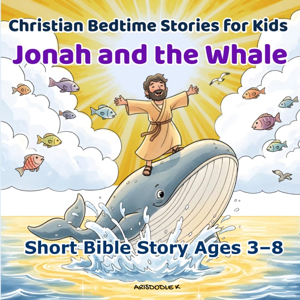 Christian Bedtime Stories for Kids: Jonah and the Whale: Short Bible Stories with Moral Lessons, Prayers, and Peaceful Sleep for Children Ages 3-8