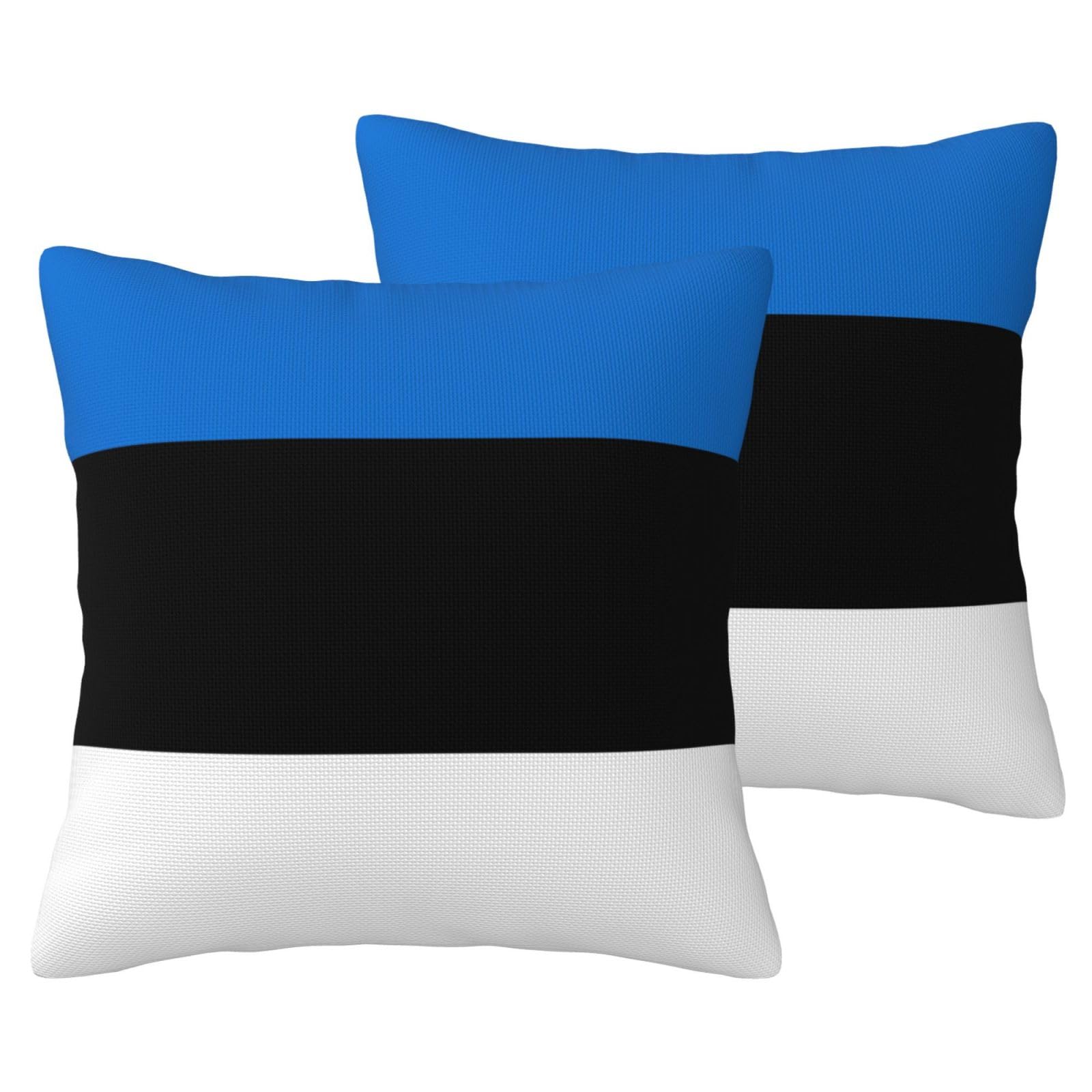 Housse de coussin imitation lin Estonie résistante avec fermeture éclair invisible