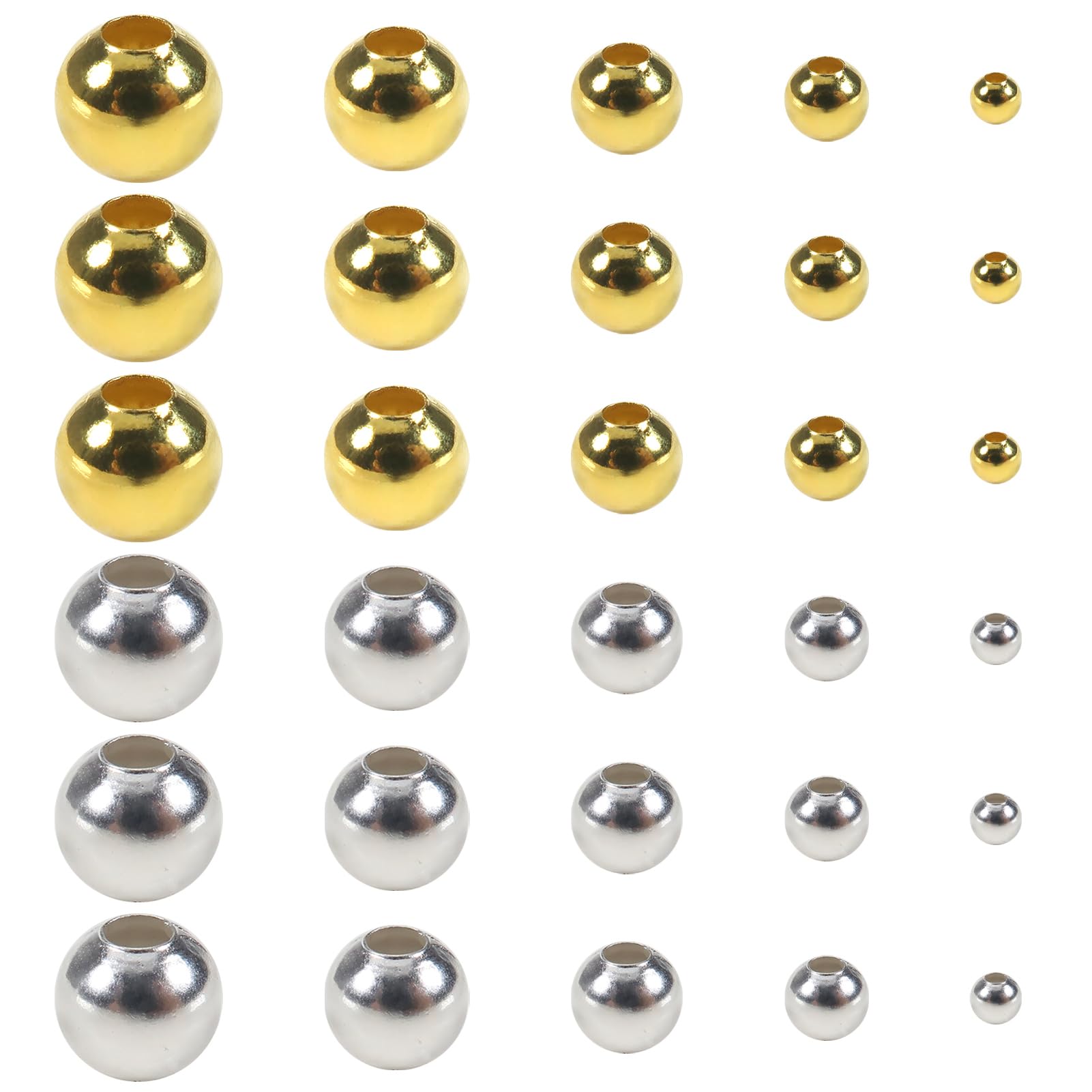 SAVITA 3000 Pezzi 4mm Perle Rotonde Bianche Perline Raso Perline Distanziali Sciolte per Fai Da Te Collane Braccialetti Orecchini Anelli Creazione di Gioielli