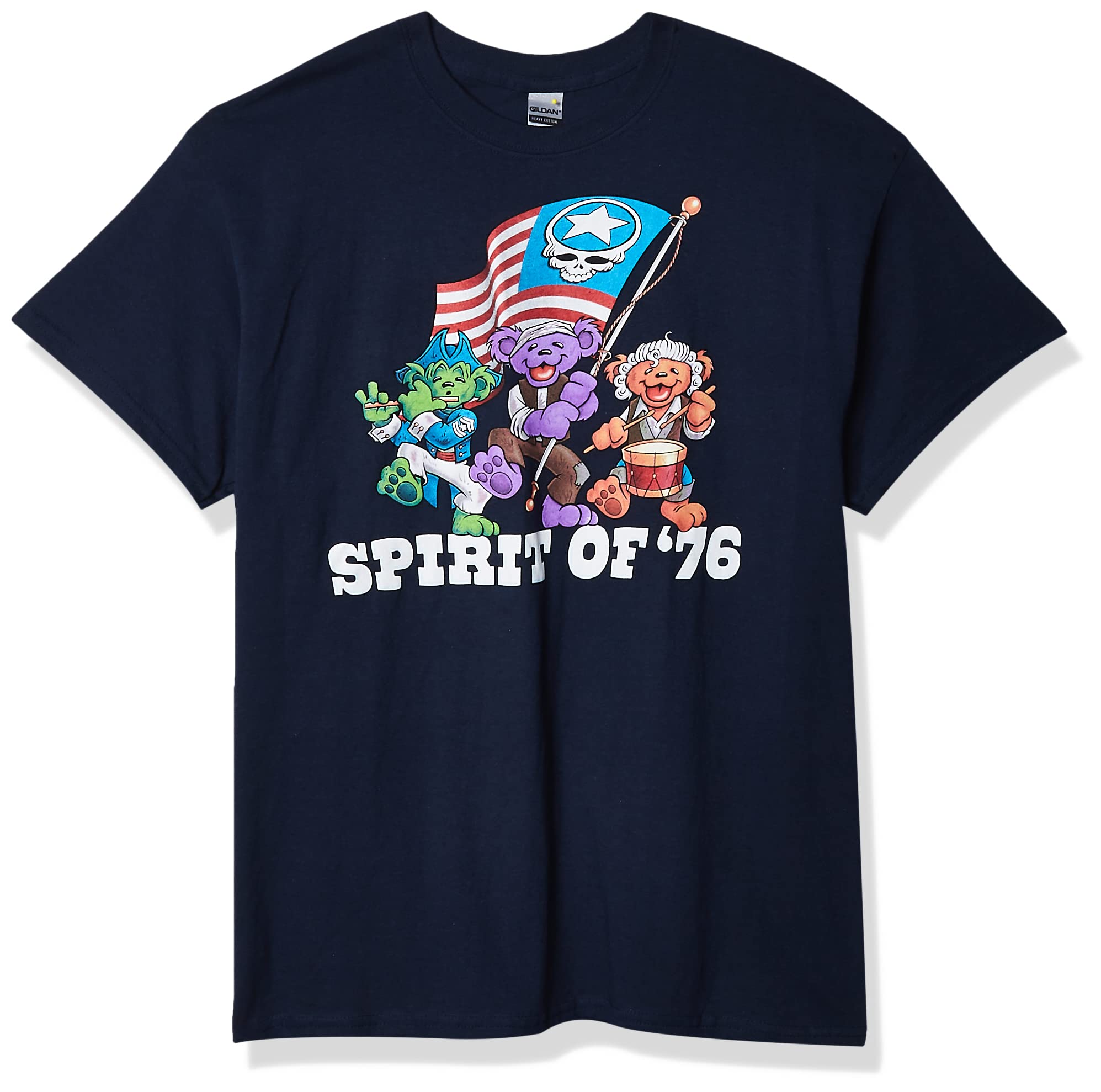 Liquid Blue Men's Plus-Size Grateful Dead Spirit of '76 Short Sleeve T-Shirt