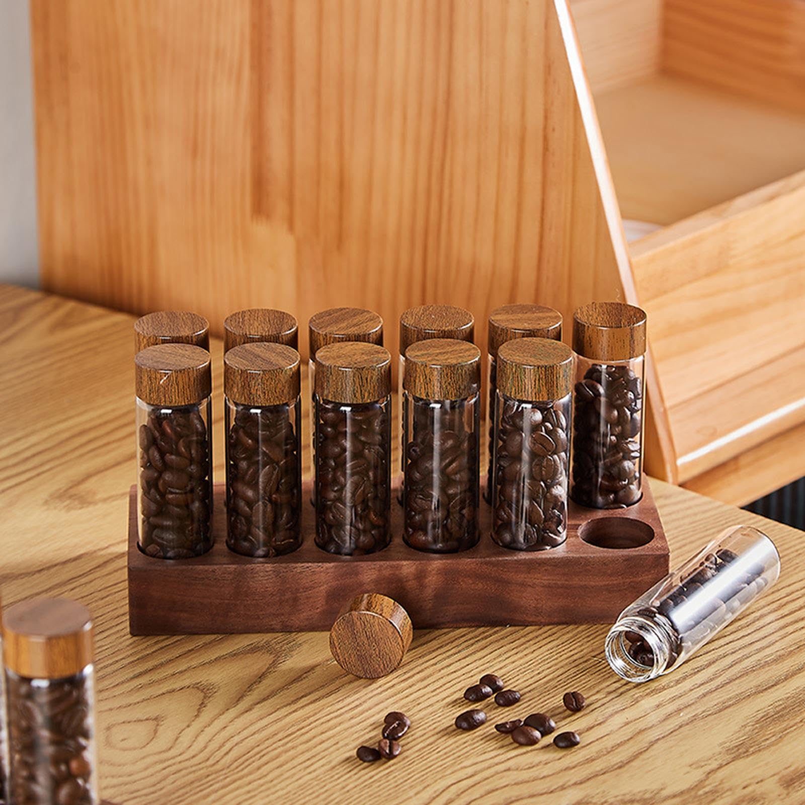 Kaffeebohnen Röhrchenflasche, Und Aufbewahrungsröhrchen für Kaffeebohnen, Leeres, Transparentes, Luftdichtes Reagenzglas Zur Aufbewahrung von, 17g