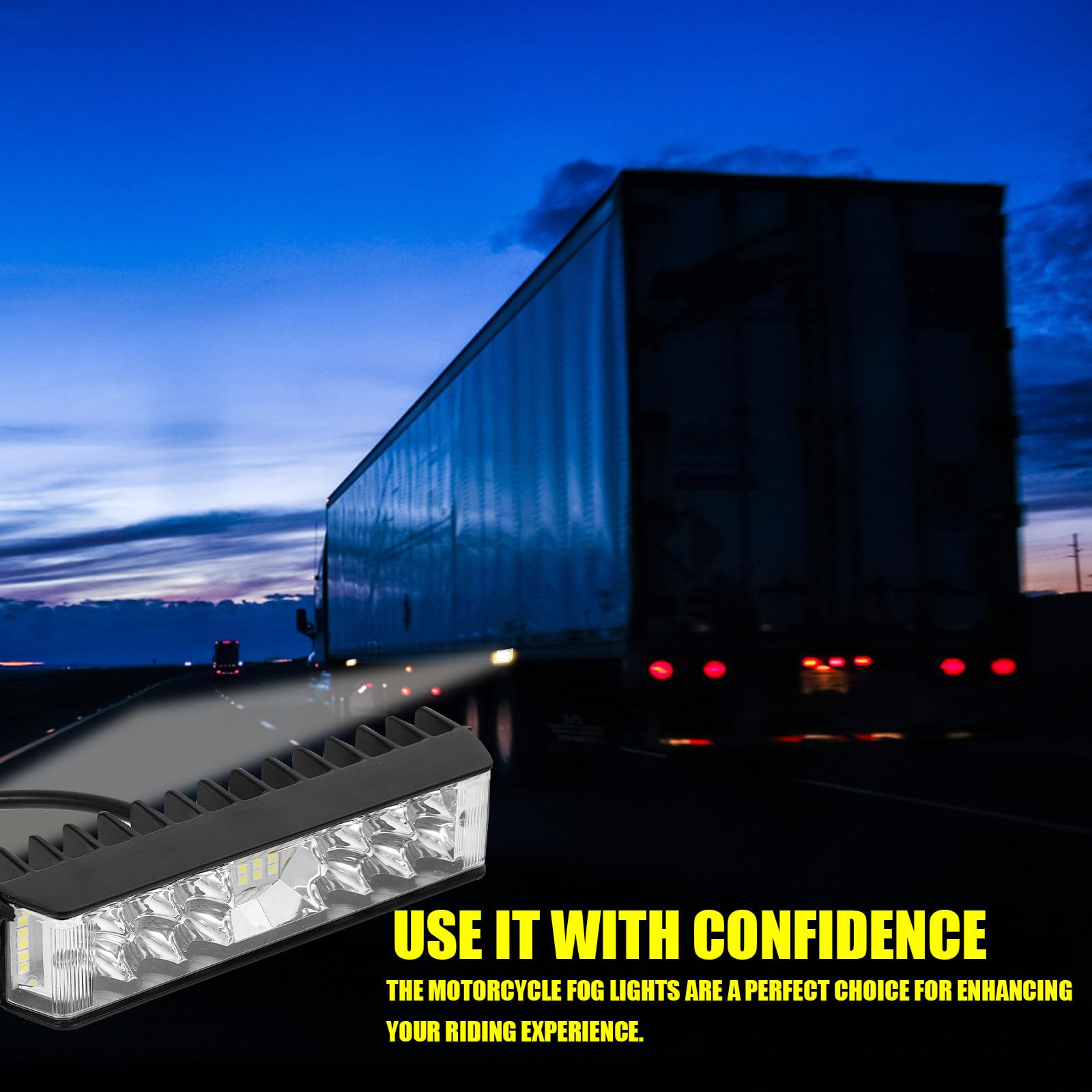 Zerodeko Par de Luces Delanteras LED para Motocicleta Aleación de Aluminio, Mejora la Seguridad en Paseos Nocturnos y Condiciones Climáticas Variadas