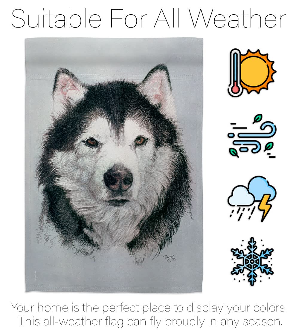 Breeze Decor HS110092-BO Husky Nature Pets Decorative Vertical