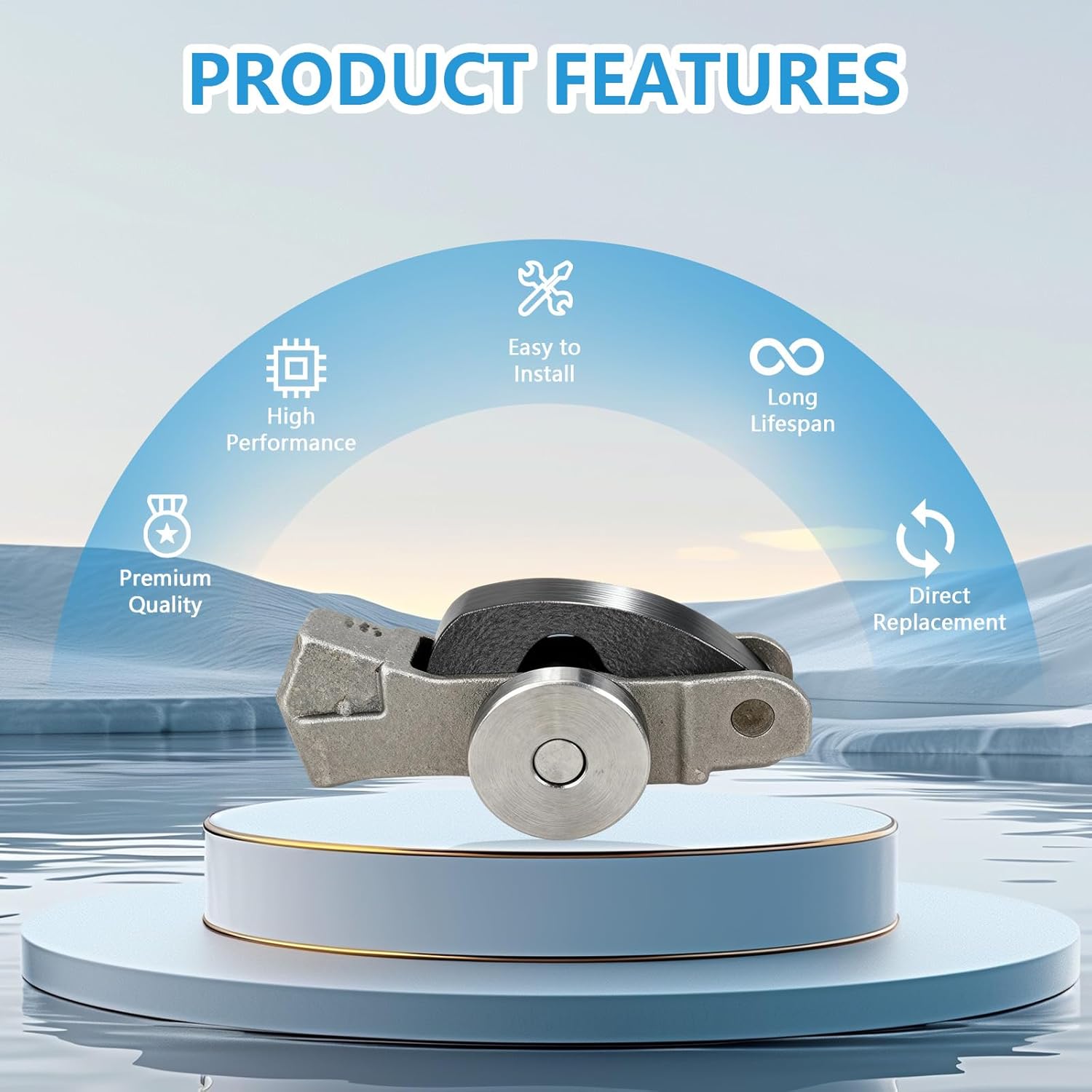 6PCs Valve Rocker Arm Left Or Right Compatible with Chrysler Pacifica Voyager Dodge Durango Jeep Wrangler Grand Cherokee Ram ProMaster 1500 3.6L V6 Replaces 5047896AD 5047896AC