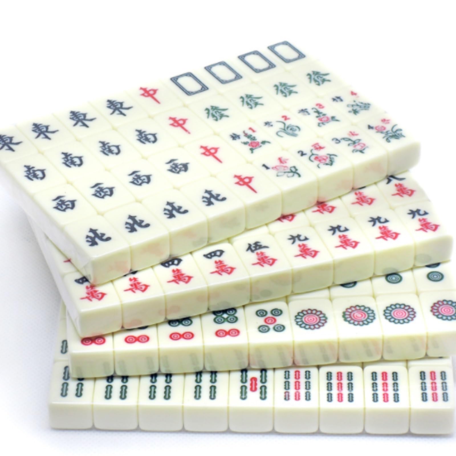 Chinesisches Mahjong 144 Tile Mahjong Set Partyspiel Traditionelles Spiel Mit Box for Home Entertainment Für Familie Reise Spiel