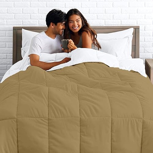 Miniatura 4 de Edredón reversible  Lujo para todas las estaciones  Edredón alternativo de 1 pieza  ultrasuave con 8 pestañas en las esquinas, 500 GSM (King