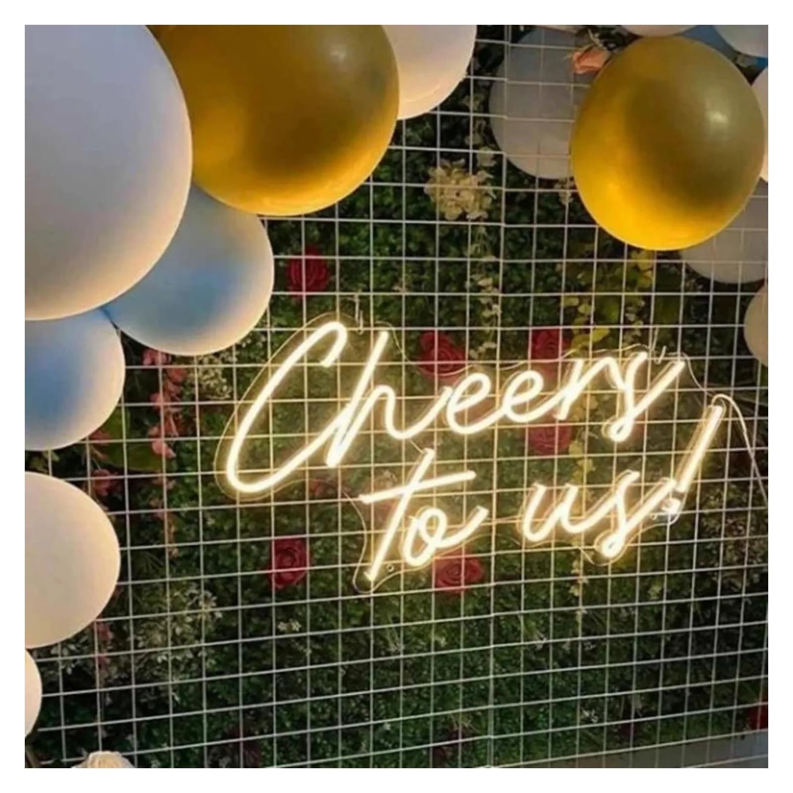 Insegna luminosa al neon Cheers To Us per l'insegna al per neon a LED per la decorazione della parete lettera dell amante festa di nozze fidanzamento