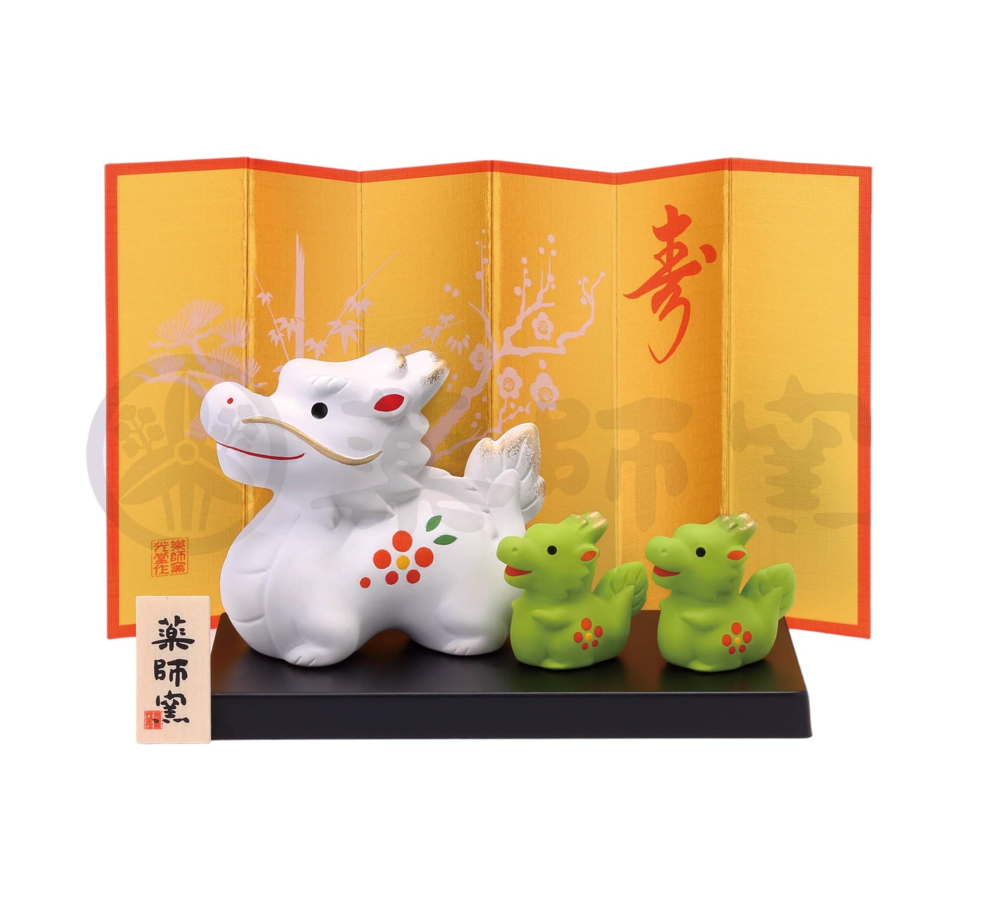 【曰く付き】【縁起物】【開運】ニポポ人形 Amazon.co.jp: セトモノホンポ(Setomonohonpo) 錦彩招福辰（紅梅