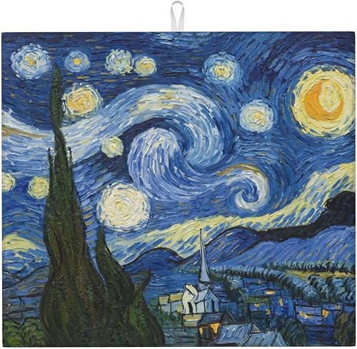 Mármol blanco con estera de secado de platos de oro rosa para encimera de cocina Decoración y accesorios de microfibra de 16 x 18 pulgadas