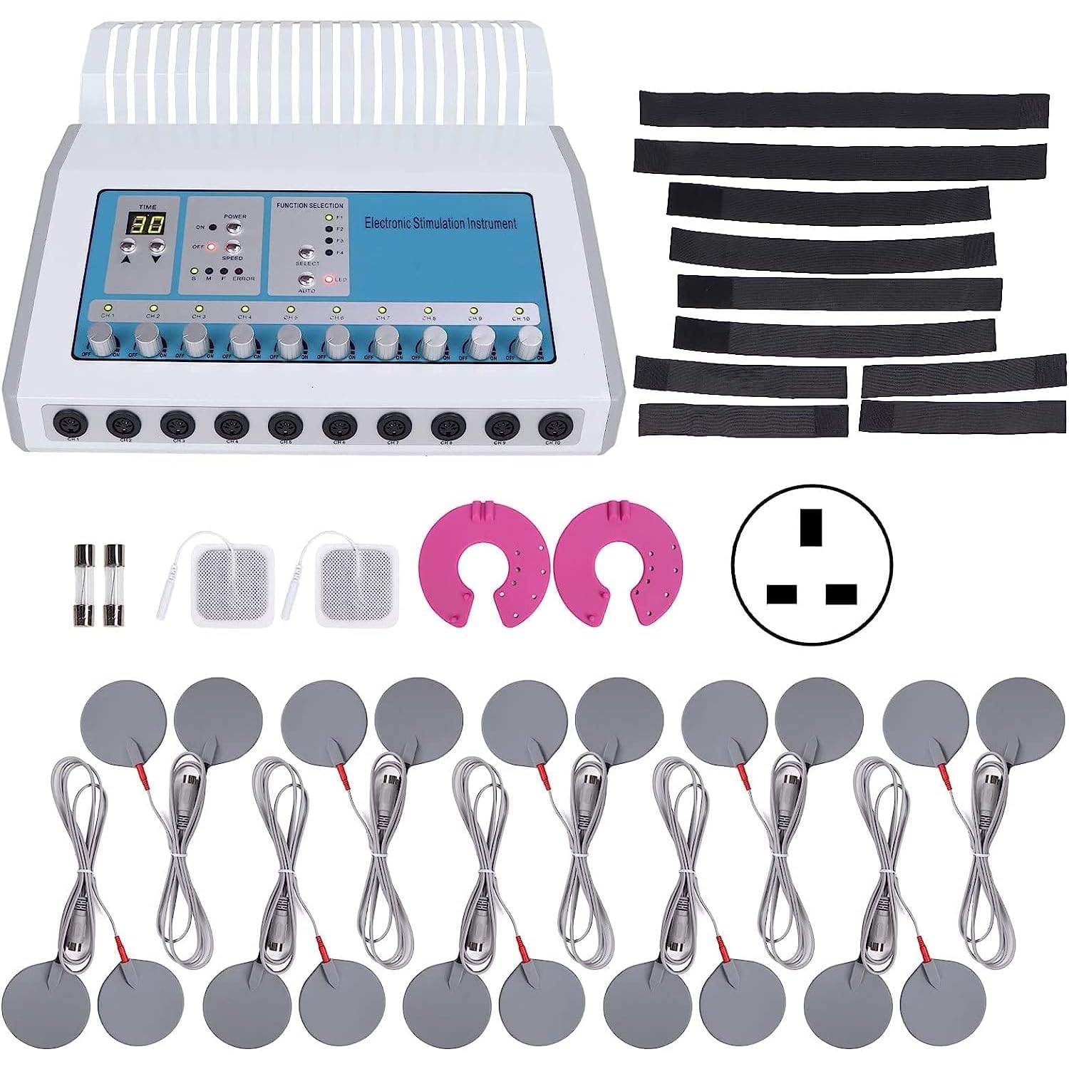 EMS Micro Current Beauty Machine, Massaggiatore Dimagrante per Il Corpo, 10 Canali di Uscita, 4 modalità di Impulso E 3 velocità di Impulso, per Modellare Il Corpo, Perdita di Peso