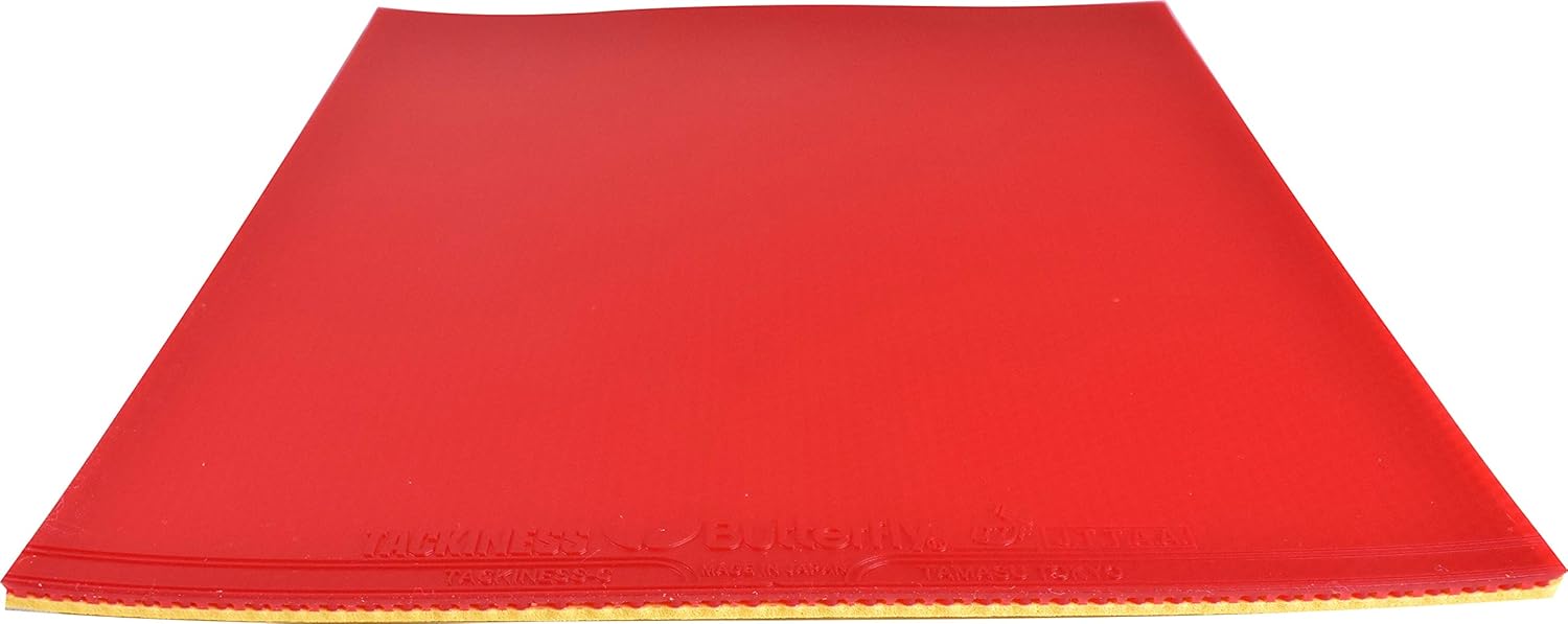 Butterfly Tackiness Chop Table Tennis Rubber Table Tennis Rubber | 1.5 mm, 1.7 mm, or 1.9 mm | Red or Black | 1 Inverted Table Tennis Rubber Sheet | Professional Table Tennis Rubber