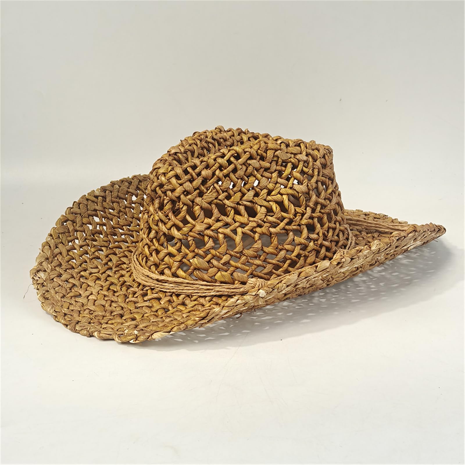 Elegante cappello vittoriano di paglia traforata con cravatta regolabile per le donne all'aperto spiaggia vacanza giardinaggio attività donna cravatta viaggio giardinaggio