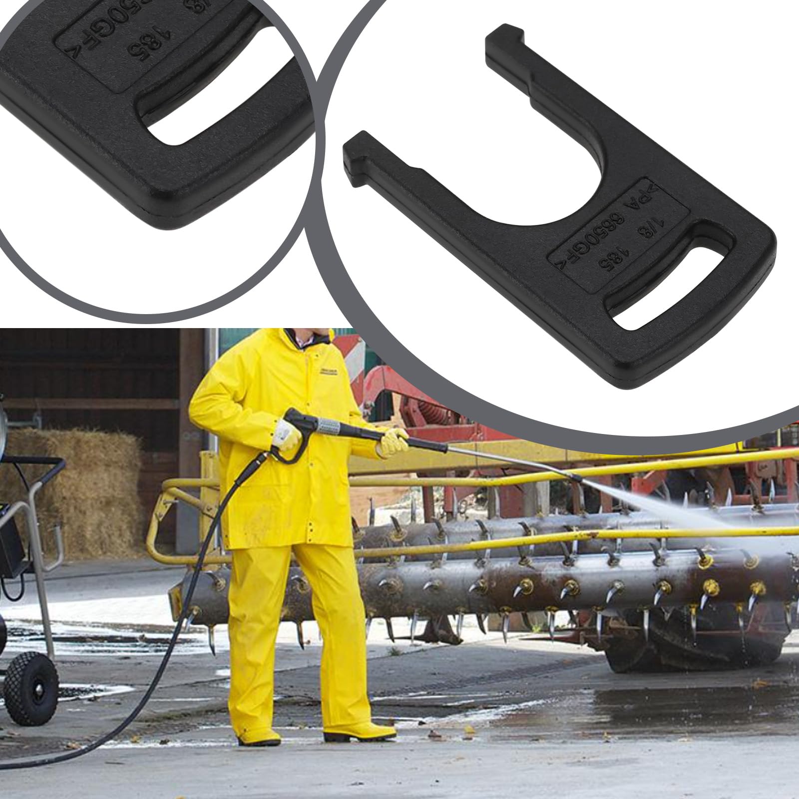 SG Store 3 Unidades Clip en C Clip en U Abrazadera de Gatillo para Hidrolavadora Mango de Pistola Manguera de Liberación Rápida Compatible con Karcher K Series 50371400
