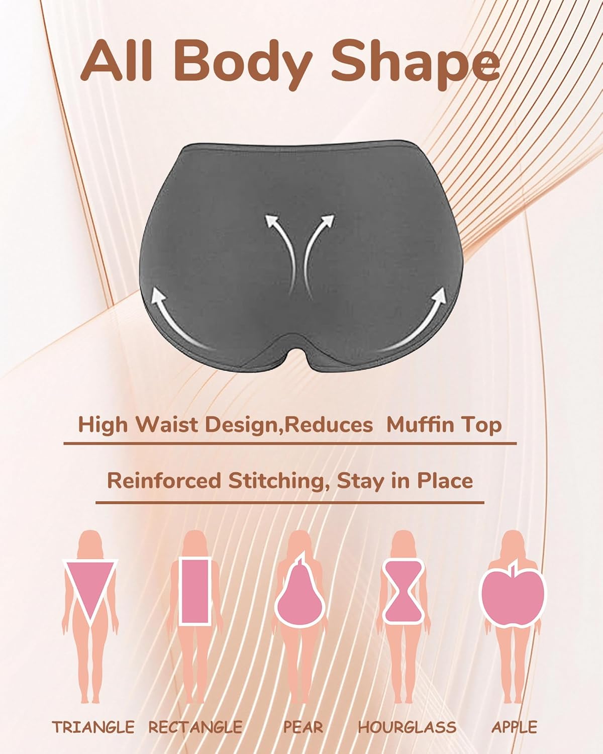 Women's Cotton Underwear High Waisted Ladies Panties Soft Full Coverage Postpartum Briefs 4 Pack - Image 7