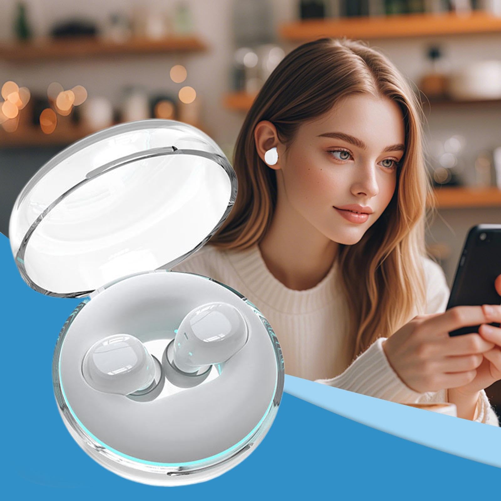 Cuffie senza fili – Cuffie wireless per allenamento, elettronici per corsa, ufficio, ciclismo, pendolarismo e studio
