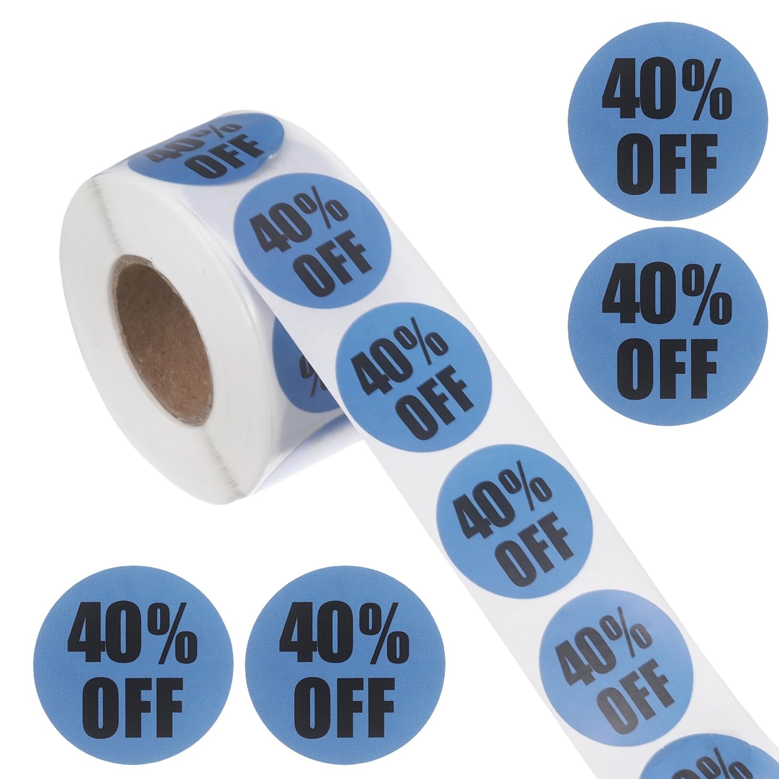 PATIKIL 40% Self-Adhesive Percent Off Sticker, (Blue, 1 Inch) (1500Pcs), Round Sale Signs Price Marker Sticker Price Reduced Labels, Suit for - Retail Store/Supermarket/Shops/Clearance โ image 1