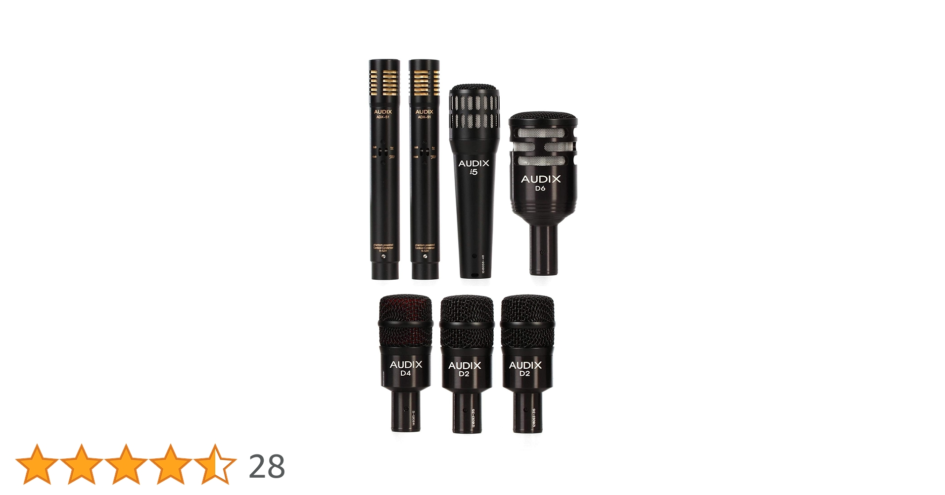 Amazon.co.jp: AUDIX ドラムマイクセット ダイナミックマイク 7