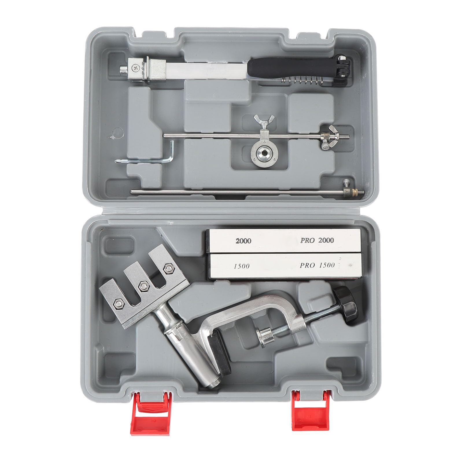 Walfront Coltello per Morsetto Rapido con Design Non Slip e Kit di Affilatura del Coltello Piede per Affilatura Ad Angolo Fisso della Cucina Affittatore Ad Angolo Fisso per Lame Che