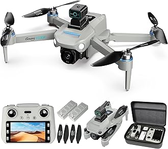 Drone with 4K UHD Camera for Adults,S159 Pro GPS Drone Brushless Motor,Upgraded 4.5" Screen, Smart FPV Foldable Quadcopter for Beginners, Auto Return, Follow Me, Waypoints, 60 Mins Flight Time,Gift