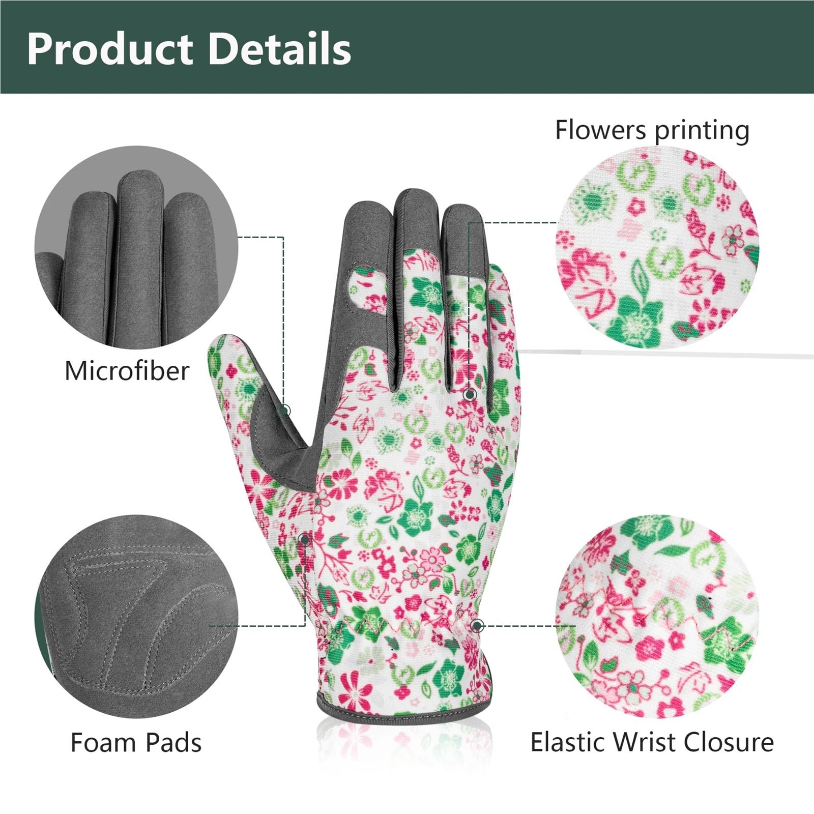 Gants de jardin résistants aux épines, gants travail désherbage, respirants, à la perforation for le quotidien, creuser et planter des fleurs Pour le jardinage