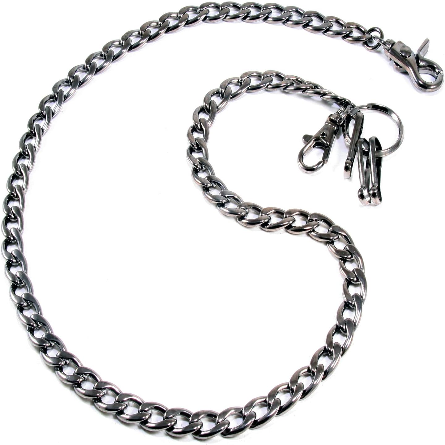 Double K Simple Strong Basic Biker Key Jean Wallet Chain (30") Black CS108BLK