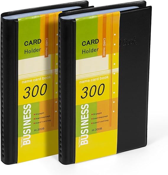 Business Card Holder Organizer Book PU Leather, 2 Pack Total For 600 Business