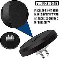 Vista 3 de Jack Pucks - Almohadilla de aluminio para disco de elevación compatible con Corvette C7 C6 C5 C8 1997-2023 (paquete de 4) (negro)