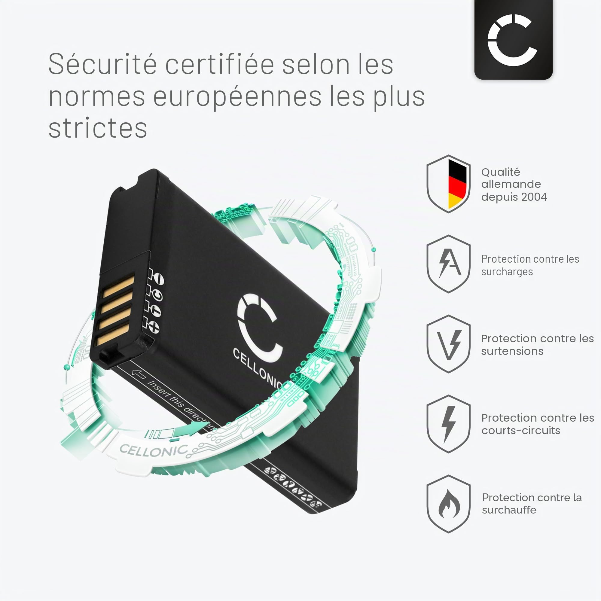 CELLONIC 1x Batterie Compatible avec Garmin Alpha 100, 200, 200i, 300 | 1x, (2200mAh, 3.7V, Lithium Ion), GPS / Navigation Batterie pour Garmin Atemos 100 GPS, Montana 610, 680, 600, 680t