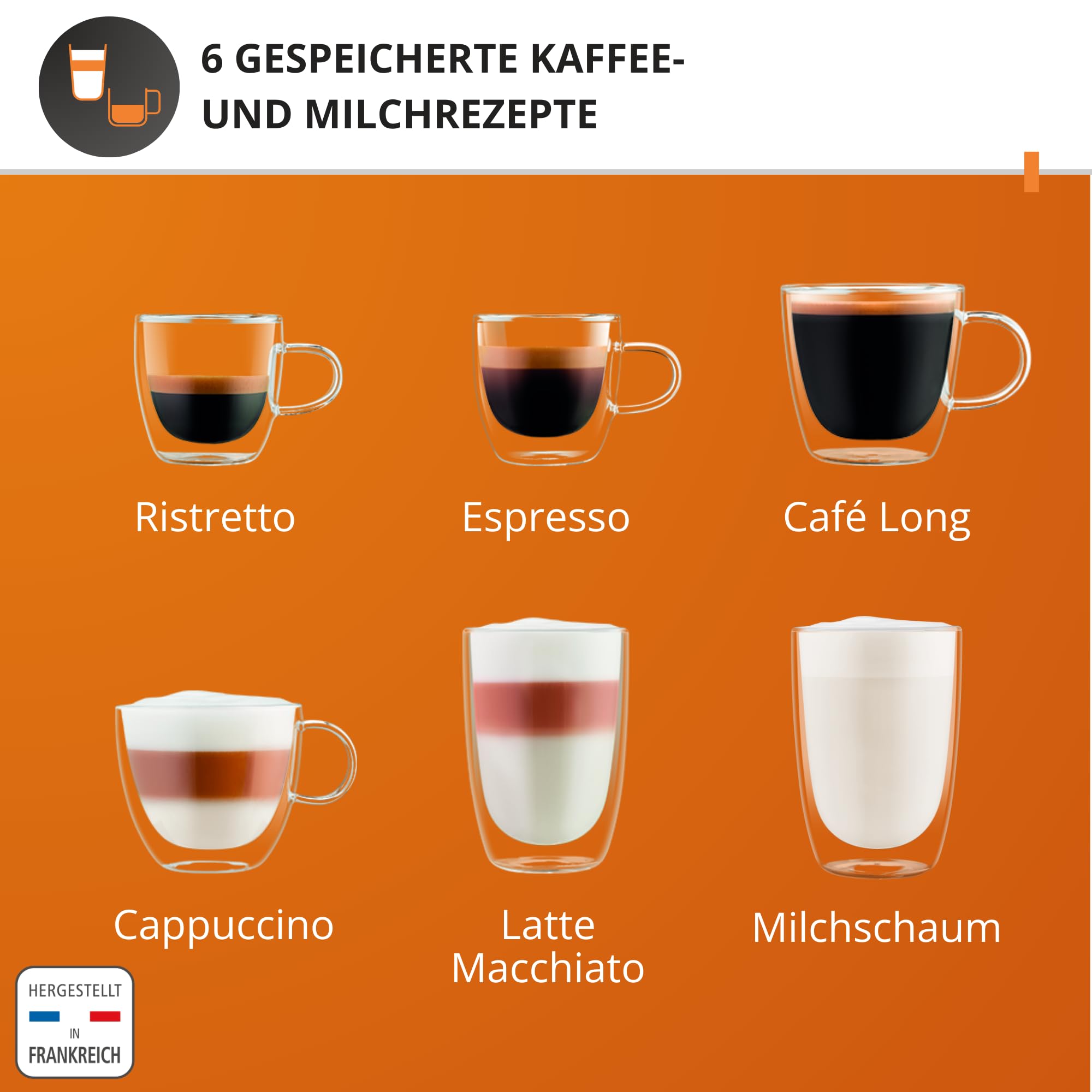 KRUPS Sensation Milk Kaffeevollautomat EA912E, 6 Kaffee & Milchgetränke, Milch Maestro Technologie