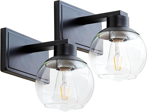 Miniatura 14 de PAZALA 2 luces de tocador, lámpara de pared de baño de latón cepillado con pantalla de vidrio esmerilado, lámpara de baño sobre espejo